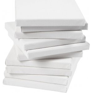 Toile - blanc - 20 x 20 cm - 80 pcs