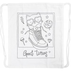 Sac de sport - blanc - chat dans les chaussures