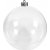 Boule dcorative - transparente - 13,6 cm