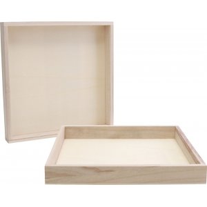 Cadres en bois avec bord - 24,5x24,5x3 cm - 10 pcs