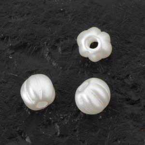 Perles de cire en verre 8 mm Blanc - 20 pcs