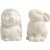 Animal salvateur - blanc - hrisson et livre - 2 pcs