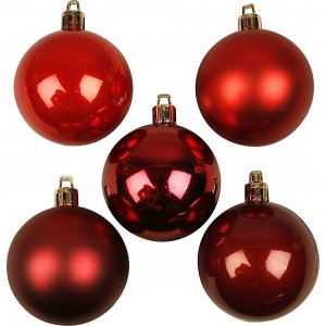 Boules de sapin de Nol - harmonie rouge - 6 cm - 20 pcs