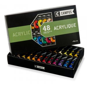 Set de peinture acrylique Campus - 48 tubes de 21ml