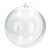 Boule en plastique 140 mm - transparente sparable avec trous (PS)