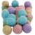 Perles de laine - couleurs pastel - 64 pcs