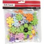 Fleurs dcoratives en caoutchouc - couleurs mlanges - 100 pcs