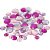 Strass - violet - Rond - 6+9+12 mm - 360 pcs