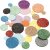 Cercles dcoratifs en caoutchouc - couleurs de paillettes mlanges - 1000 pcs