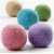 Perles de laine - couleurs pastel - 64 pcs