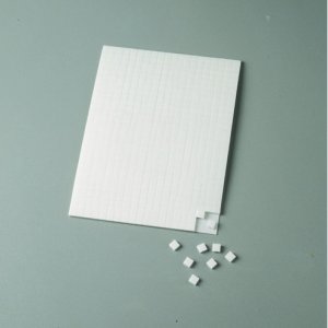 Pastille adhsive 5 x 5 x 2 mm / 10 x 14 cm - blanc 560 pcs. double face