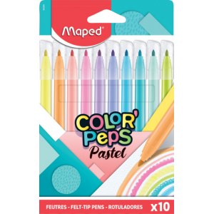 Set de crayons fibre - Maped - ColorPeps 10 crayons pastel