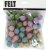 Perles de laine - couleurs pastel - 64 pcs