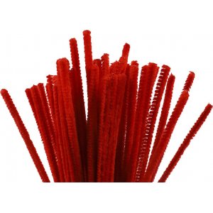 Cure-pipe - 6 mm - Rouge - 50 pcs