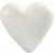 Coeurs en polystyrne - blanc - H11 cm - 5 pcs