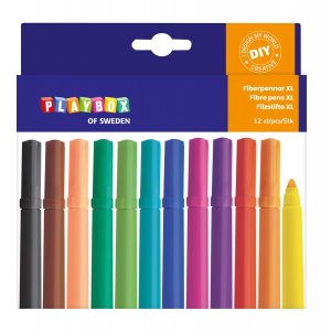 Stylo fibre 12 pices d'paisseur