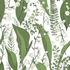 Jersey  motifs 150 cm - Jour du Muguet