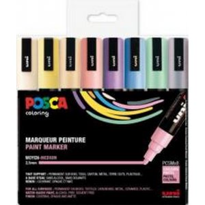 Poscaset PC-5M Couleurs pastel - 8 Crayons