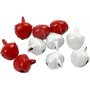 Cloches - rouge/blanc - 50 pcs - 8 mm