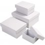 Cendriers rectangulaires - blanc - 4 pcs