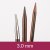 Aiguille interchangeable - Bouleau - 13 cm 3,00 mm / 5,1 pouces US 2,5