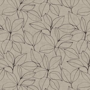 Toile cire PVC Feuilles - Lin