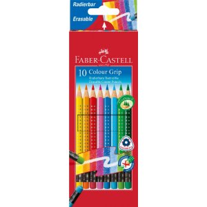 Crayons de couleur Grip effaables - 12 crayons