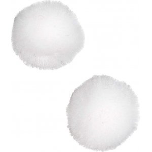 Pompons - blanc - 100 pcs