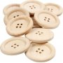 Boutons en bois 35 - 10 pcs