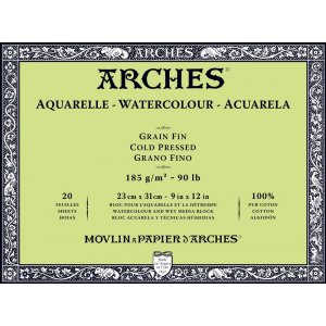 Bloc aquarelle Arches presss  froid 185g