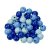 Perles rondes en bois de couleurs mlanges 8mm 25g - Bleu mlang