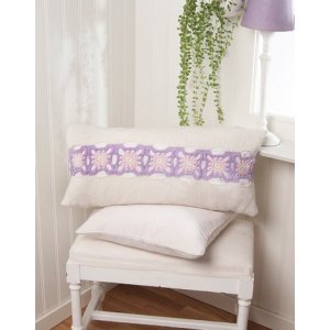 Patron tricot - Coussin avec carrs au crochet