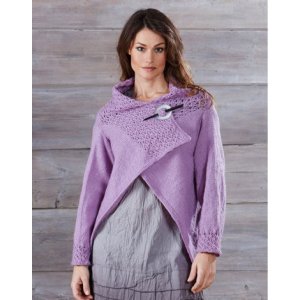 Patron tricot - Cardigan avec large col en dentelle