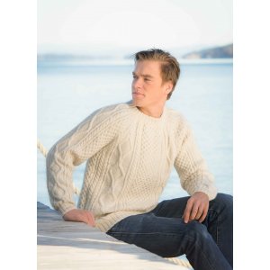 Patron tricot - Pull Aran homme