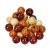 Perles rondes en bois de couleurs mlanges 14mm 25g - Marron mlang