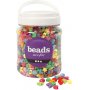 Perles en plastique - couleurs vives - brillantes - 700 ml