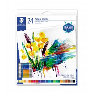 Peintures acryliques 12ml - 24 couleurs