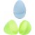 Oeuf en plastique - 2 parties - couleurs pastel - H6 cm - 12 pcs