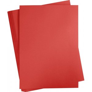 Carton color - rouge - A2 - 180 g - 100 feuilles