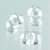 Perles Farfalle 3,2 x 6,5 mm - transparentes scintillantes 17 g