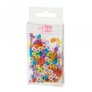 Perles lettres de couleurs mlanges - 180 pcs