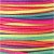 Cordon  nouer multicolore - couleurs fluo - 28 m