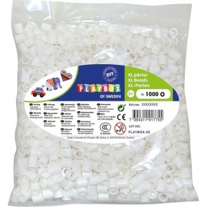 Perles tube XL - blanc - 1000 pcs