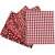 Tissu patchwork - rouge - 4 pcs