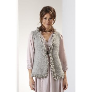 Patron tricot - Gilet avec bordure en fourrure