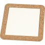 Sous-verres avec cadres en lige - blanc - 2 pcs