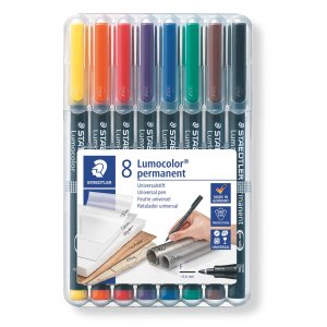 OH Pen Lumocolor Permanent 0,6 mm - 8 stylos