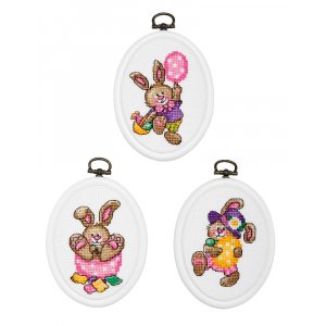 Kit de broderie Flexiboards - Le Lapin de Pques 3-pack