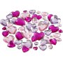 Strass - violet - 6+10+14 mm - 252 pcs