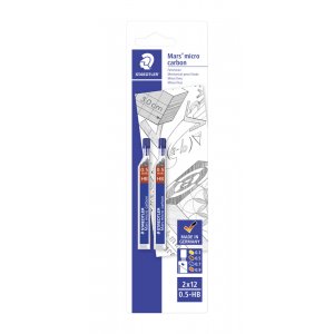 Stift Mars micro carcon 0,5mm 2-pack - HB